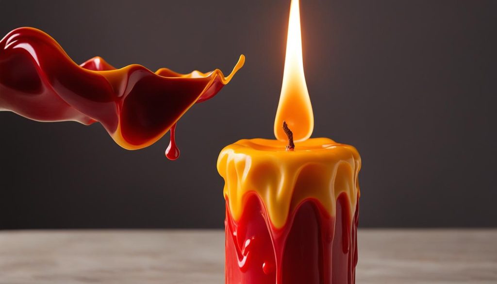 candle wax melting